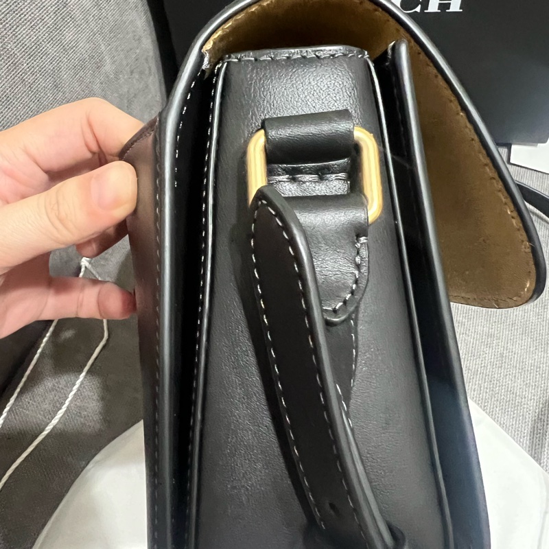 coach studio 25 肩背包 側背包 黑色 棒球手套鞣製皮革 單肩背包-11