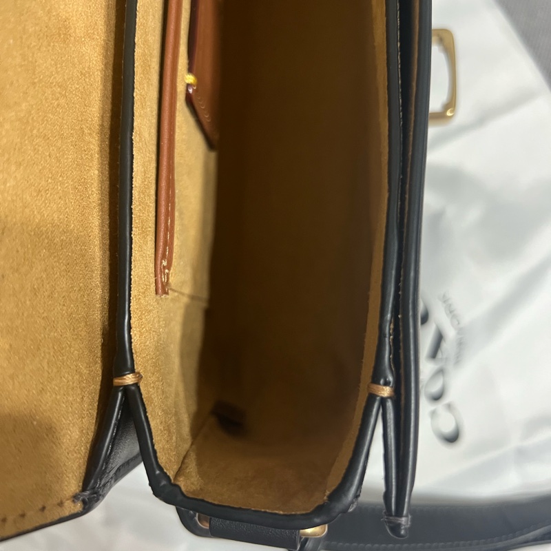 coach studio 25 肩背包 側背包 黑色 棒球手套鞣製皮革 單肩背包-18