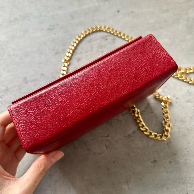 中古 Celine 圓環扣化妝袋 小廢包 單肩包-5