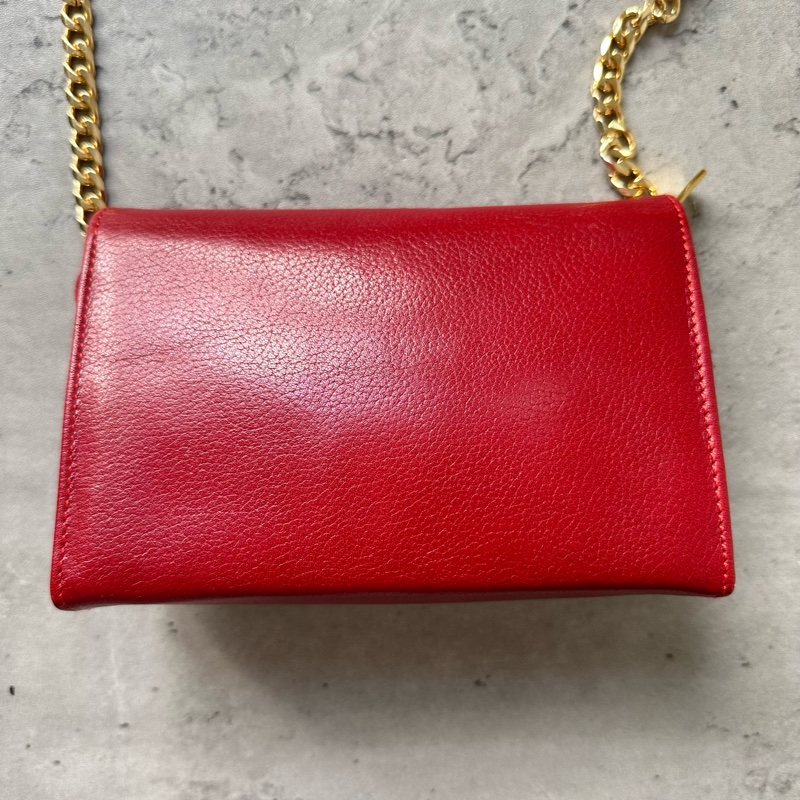 中古 Celine 圓環扣化妝袋 小廢包 單肩包-6