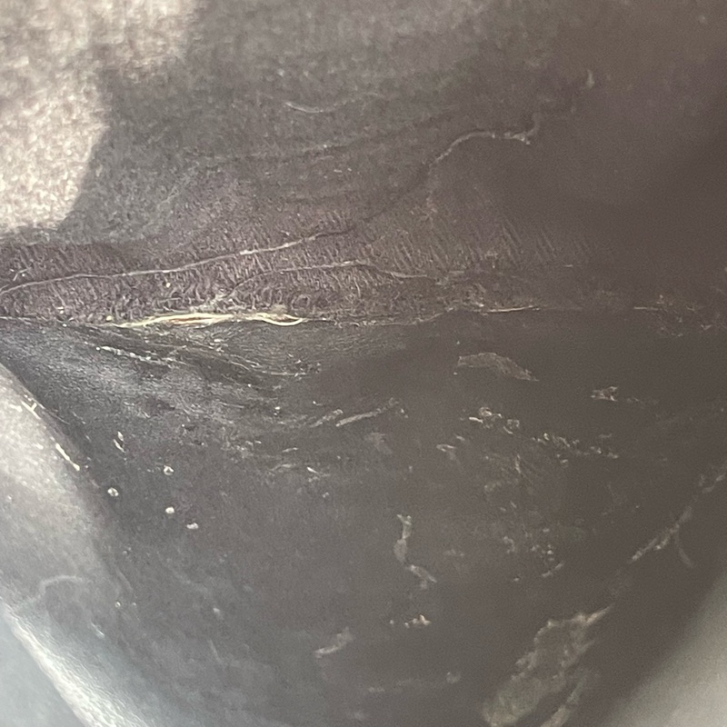 Hermes 黑皮革橘車線手提兩用包-23