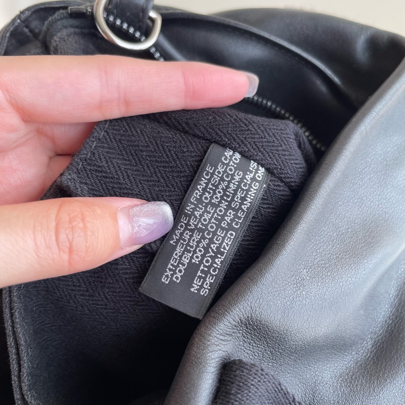 Hermes 黑皮革橘車線手提兩用包-28