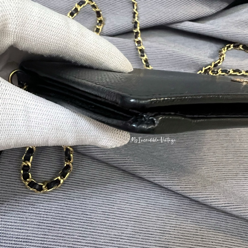 Chanel 黑金長銀包/WOC-23