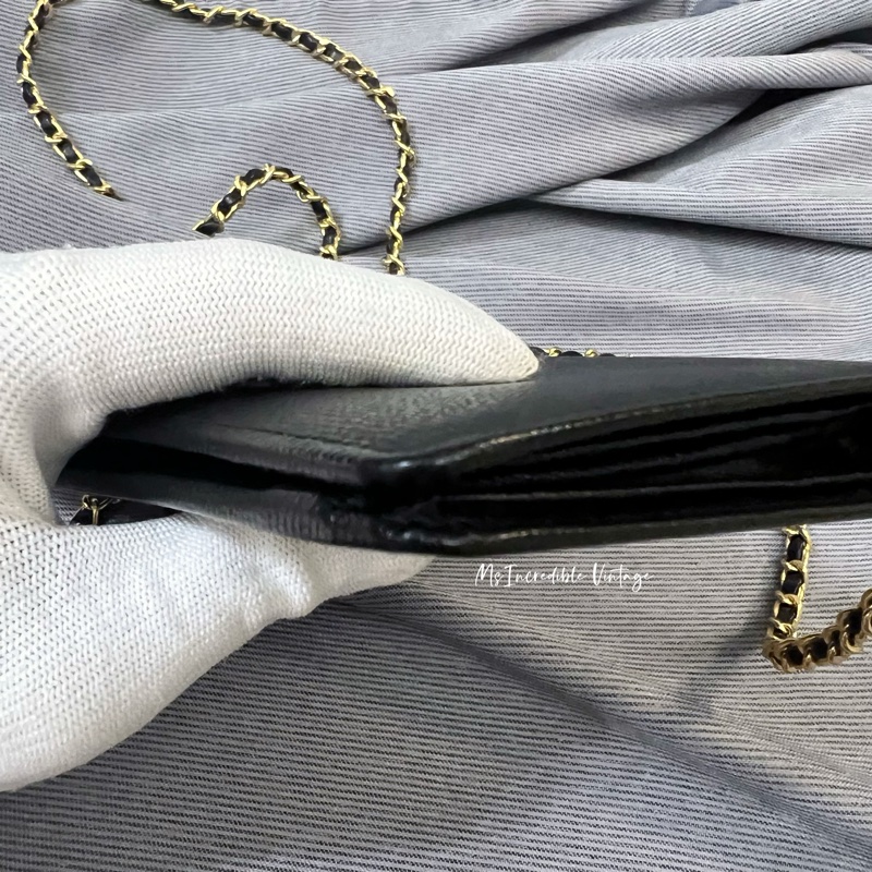 Chanel 黑金長銀包/WOC-24