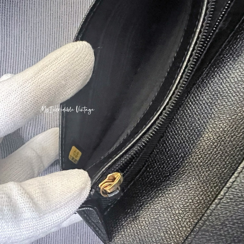 Chanel 黑金長銀包/WOC-30