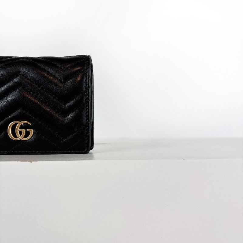 Gucci Marmont 馬夢短夾 黑色款-2