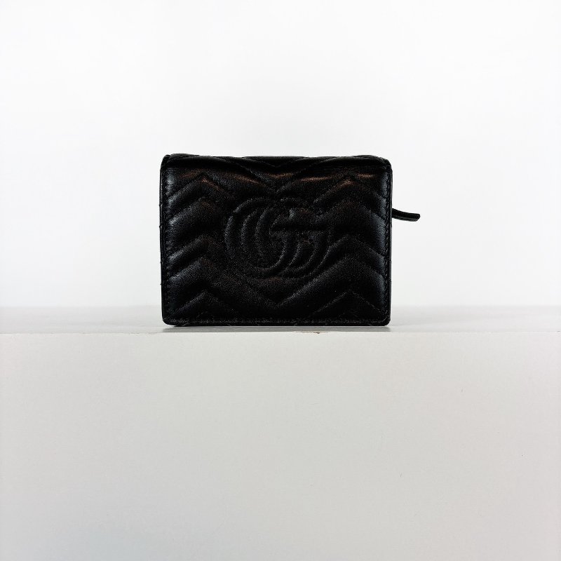 Gucci Marmont 馬夢短夾 黑色款-5