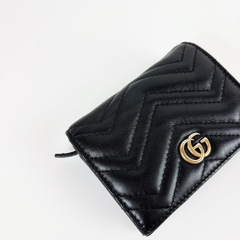 Gucci Marmont 馬夢短夾 黑色款-6