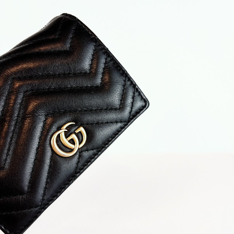Gucci Marmont 馬夢短夾 黑色款-9
