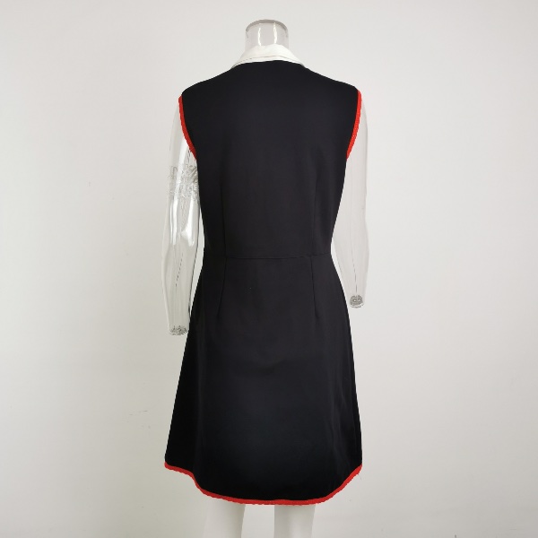 Miu Miu 撞色翻領無袖連衣裙XL碼-2