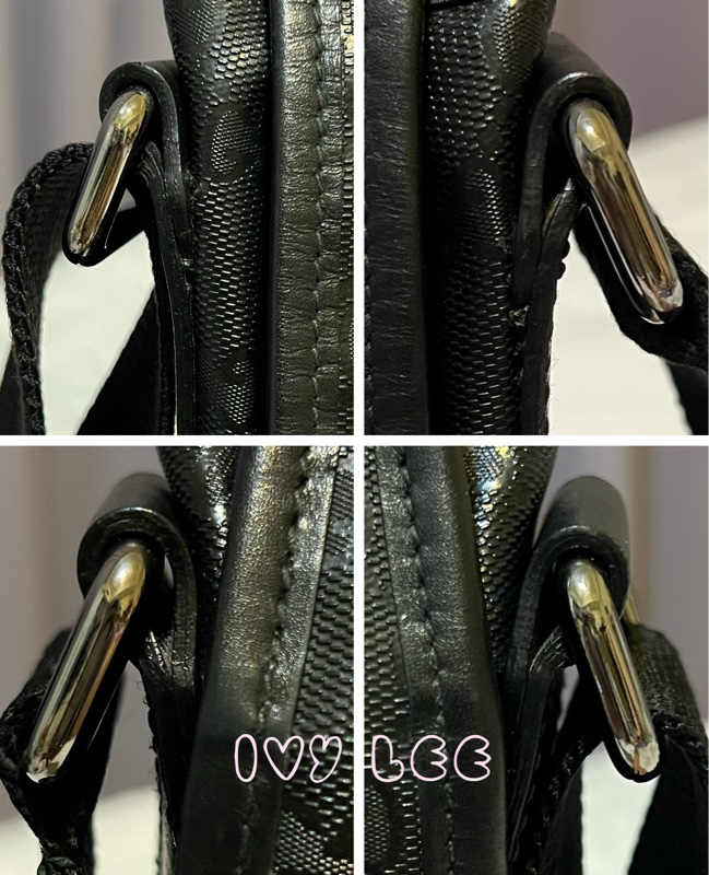 Gucci PVC防水 斜背包 側背包 郵差包 經典黑 201732（售出）  二手精品-21