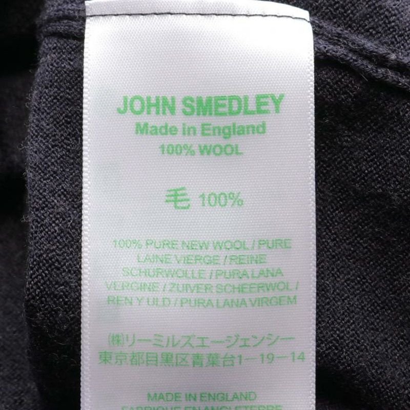 【日本直送】 JOHN SMEDLEY 約翰 斯梅德利 牧師 針織 馬球 襯衫 針織 羊毛 黑暗的 灰色的 象牙-3