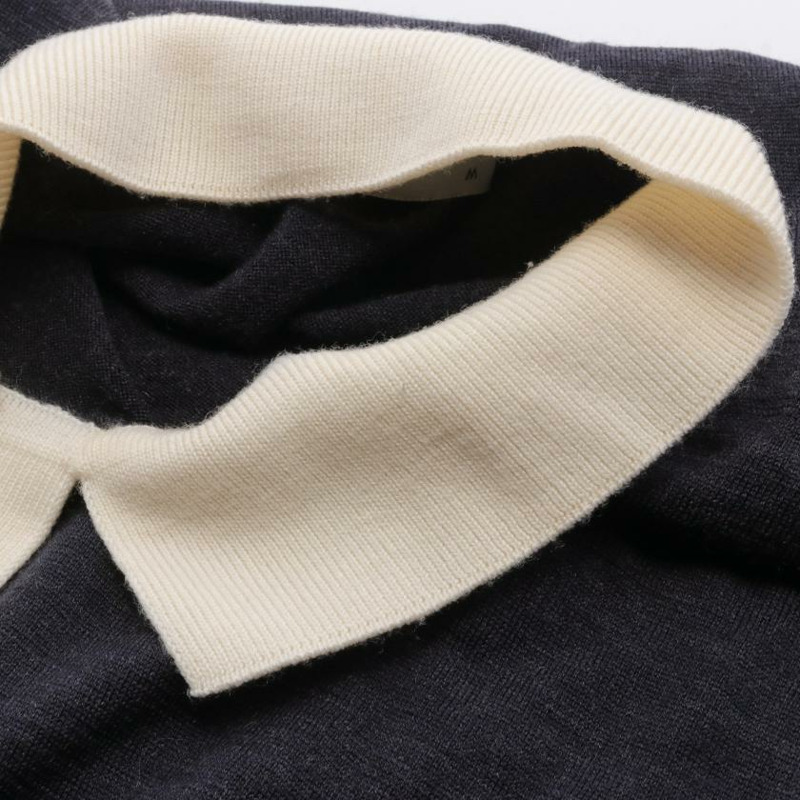 【日本直送】 JOHN SMEDLEY 約翰 斯梅德利 牧師 針織 馬球 襯衫 針織 羊毛 黑暗的 灰色的 象牙-4