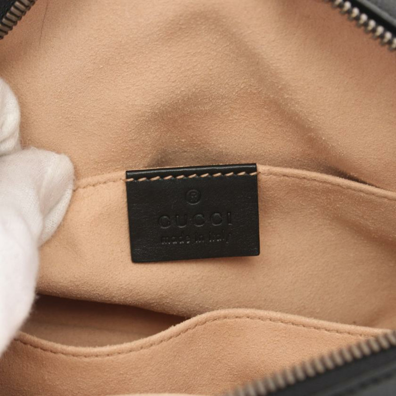 【日本直送】 GUCCI GUCCI GG Marmont 隨身包 腰包 真皮 黑色-3
