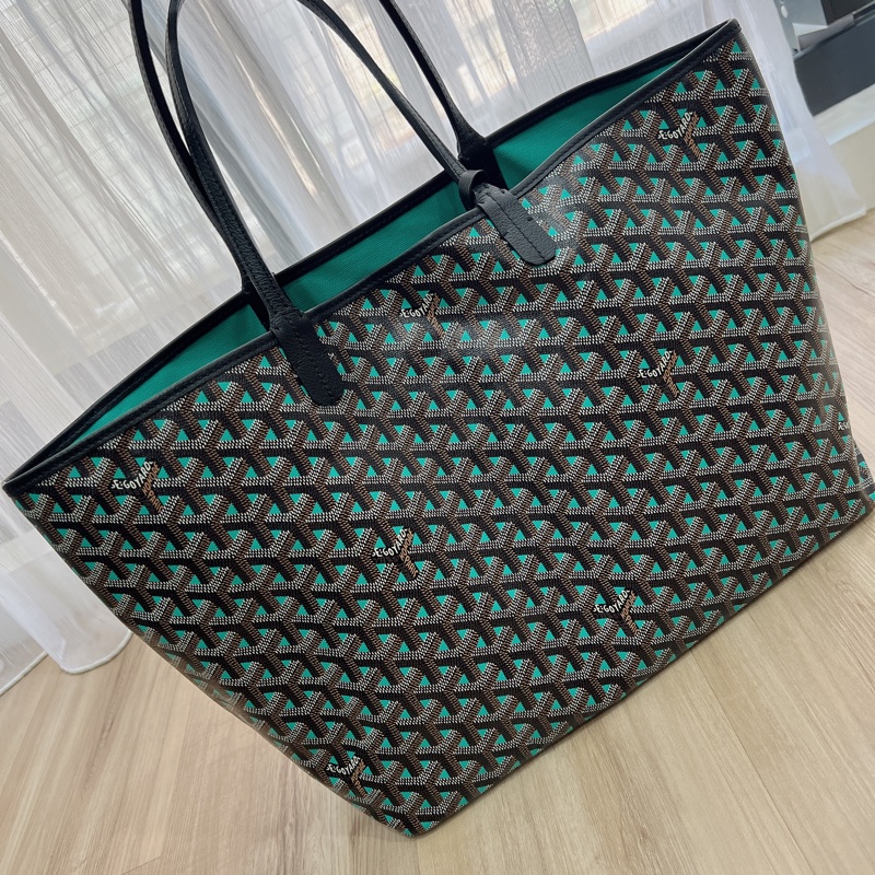 Goyard-限量配色托特包-黑拼綠-PM-0