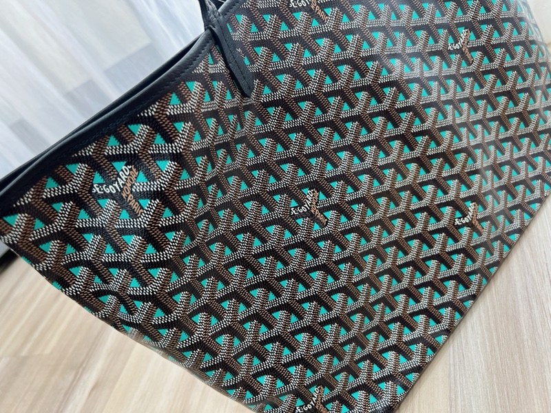 Goyard-限量配色托特包-黑拼綠-PM-3