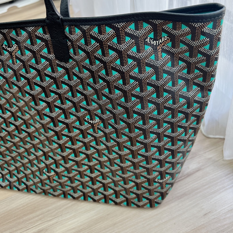 Goyard-限量配色托特包-黑拼綠-PM-4