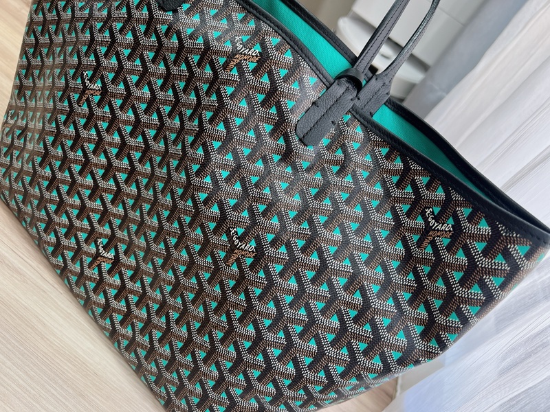 Goyard-限量配色托特包-黑拼綠-PM-5