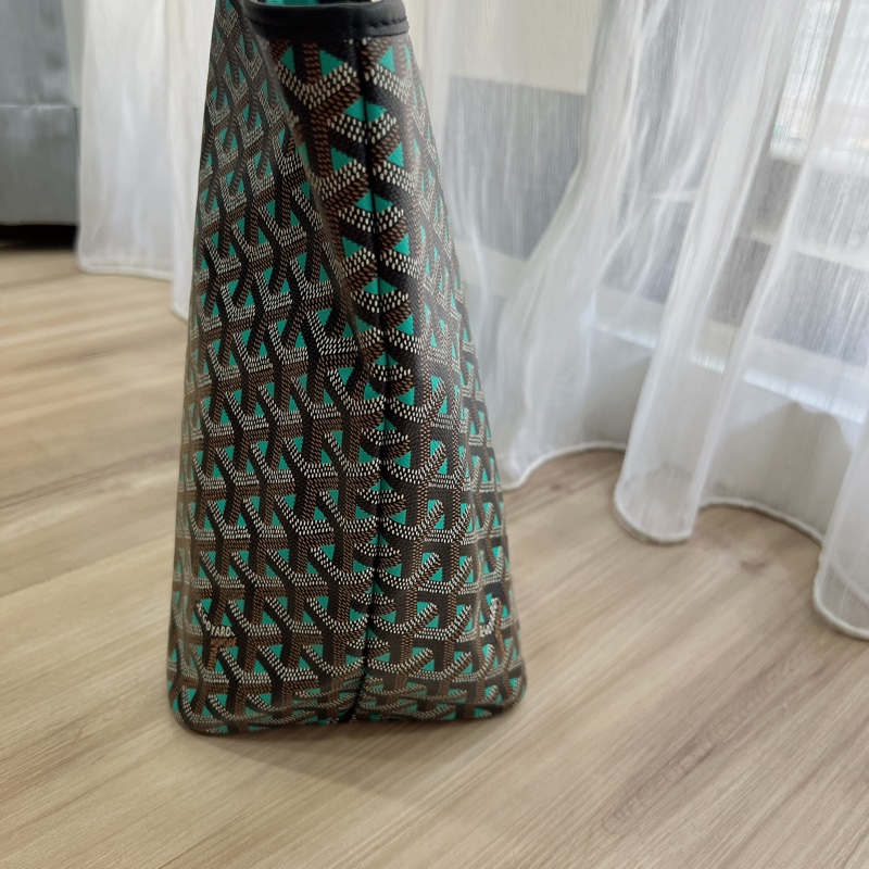 Goyard-限量配色托特包-黑拼綠-PM-6
