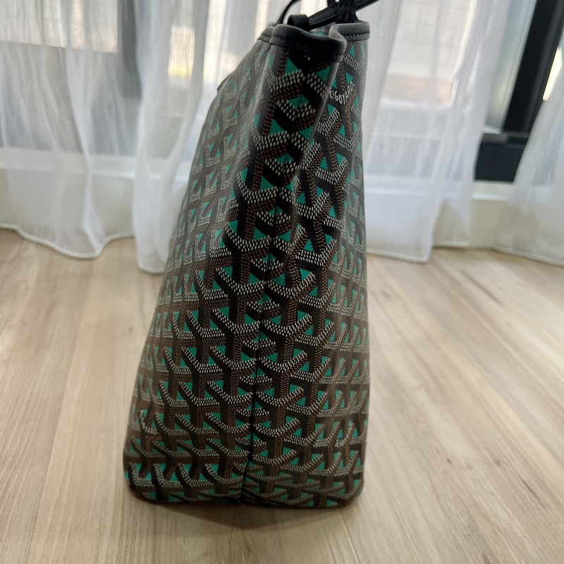 Goyard-限量配色托特包-黑拼綠-PM-7