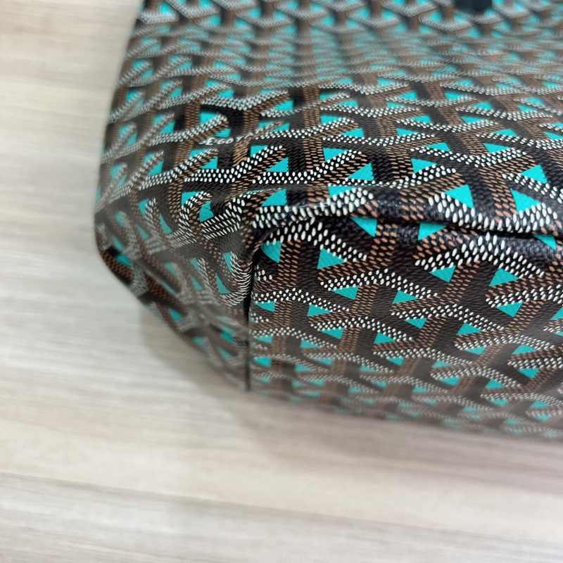 Goyard-限量配色托特包-黑拼綠-PM-8
