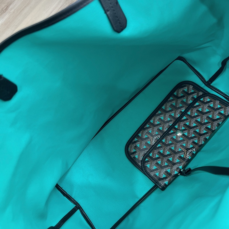 Goyard-限量配色托特包-黑拼綠-PM-12