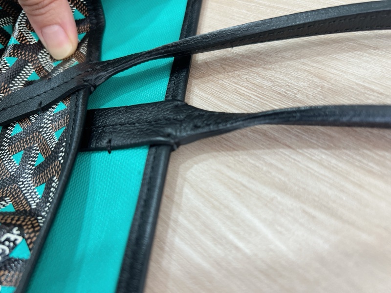 Goyard-限量配色托特包-黑拼綠-PM-15