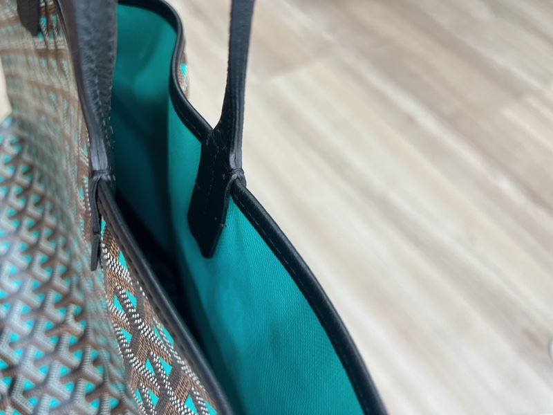 Goyard-限量配色托特包-黑拼綠-PM-17