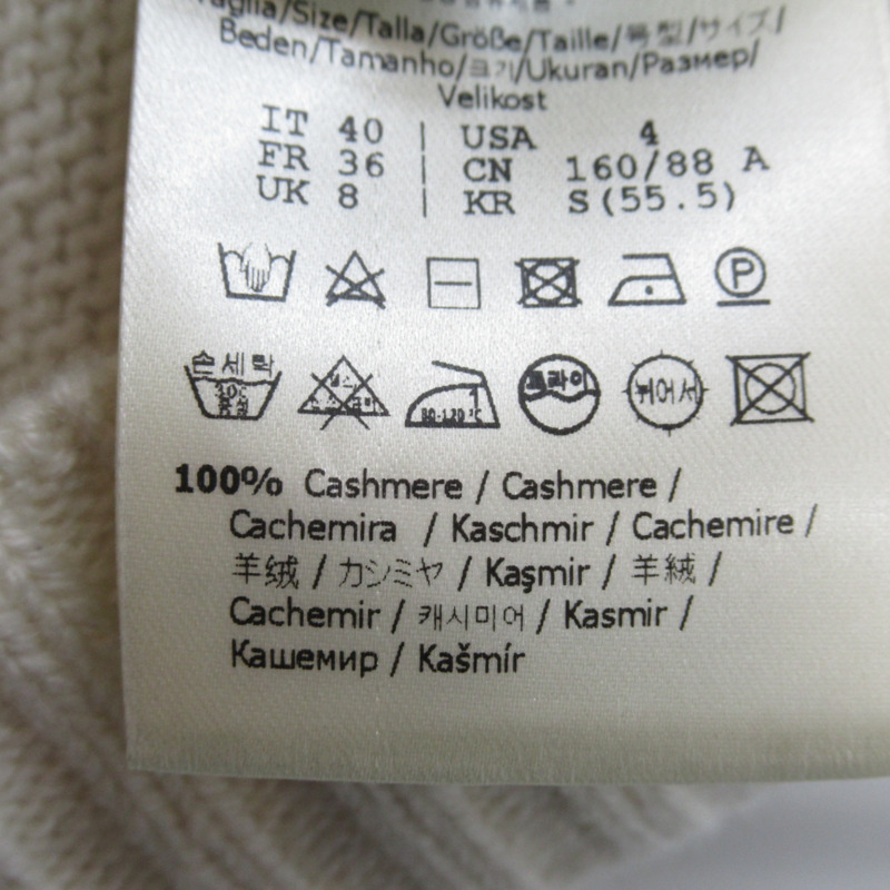 【日本直送】FENDI 針織短袖針織衫羊絨白色二手女用尺寸 40-6