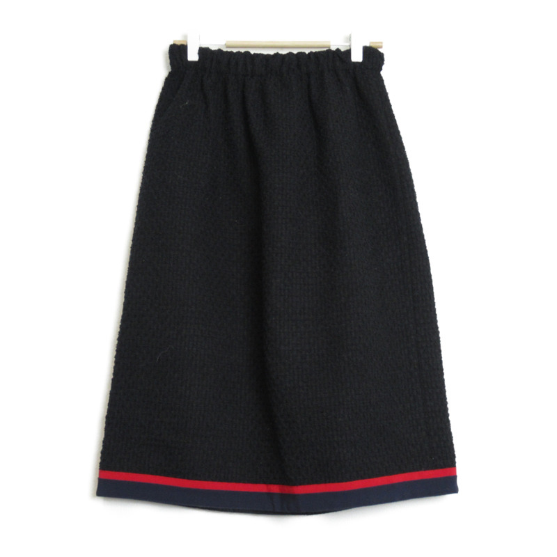【日本直送】GUCCI 裙子 gon jupe #38 棉 黑色 二手-0