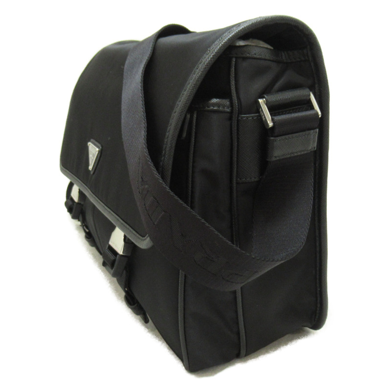 【日本直送】PRADA 單肩包 2VD7682DMH F0002 尼龍 Safiano 皮革黑色全新男女通用 SHW-2