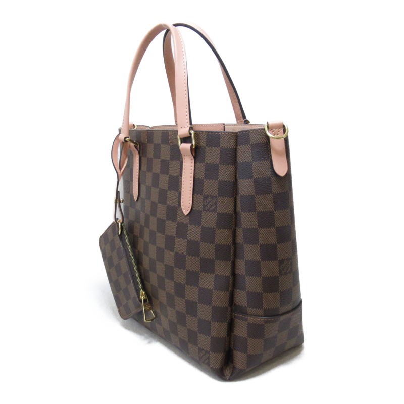 【日本直送】路易威登 Belmont NV BB 手提包 N60297 帆布 Damier 粉紅色 Venus 二手 2way-2