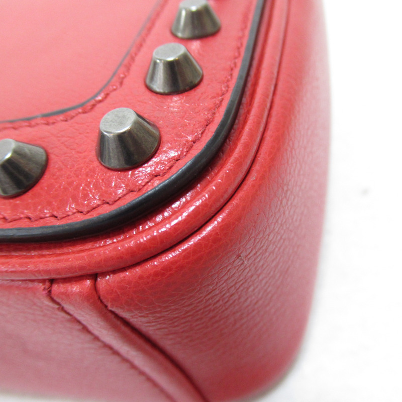 【日本直送】PRADA 鏈條單肩包 1BD147 皮革 紅色 二手女式-7