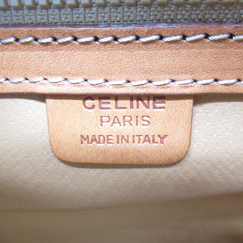 【日本直送】CELINE 圓形拉鍊波士頓手提包 PVC 塗層帆布皮革棕色二手女式-5