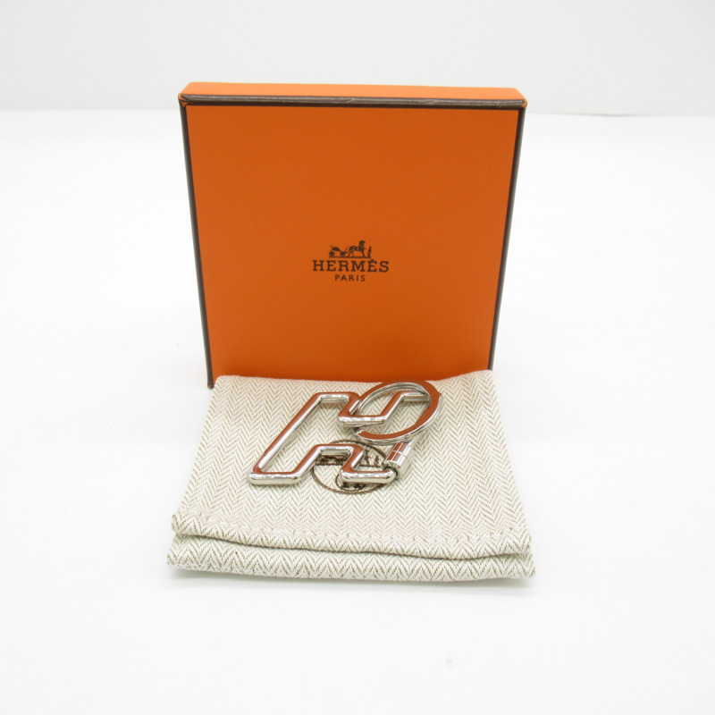【日本直送】HERMES H.Tora.Speed Keyring 鑰匙圈 H077245 金屬 銀色 二手男女通用-4
