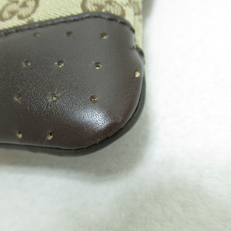 【日本直送】GUCCI 肩斜背包 147671 GG 帆布米色深棕色二手女式-5