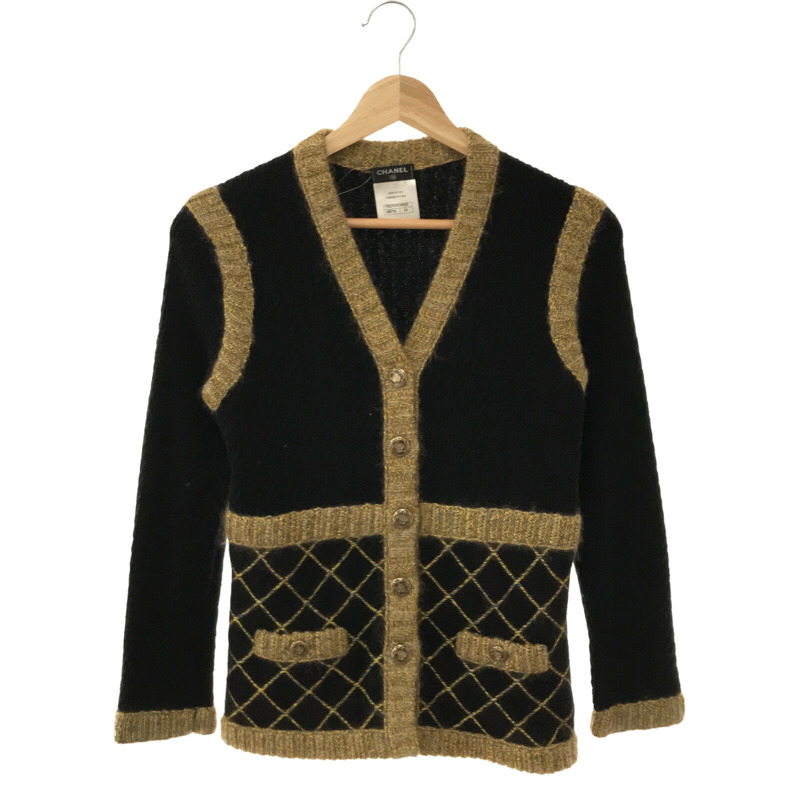 【日本直送】CHANEL 針織夾克 其他夾克 P52797K06822 絲綢 黑色 二手女裝-0