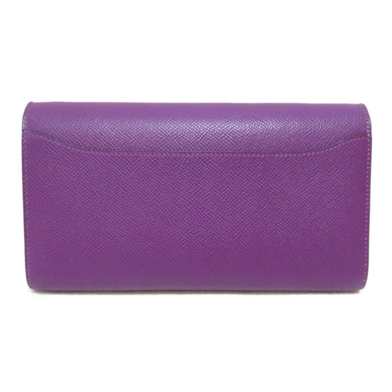 【日本直送】HERMES Constance to go 皮夾 雙折皮夾 Epsom 皮革 紫銀蓮花 二手-1