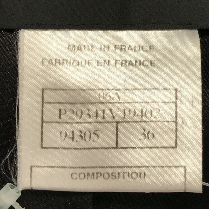 【日本直送】CHANEL 粗呢大衣 06A #36 斗篷 P298341V19402 羊毛 黑 二手-5