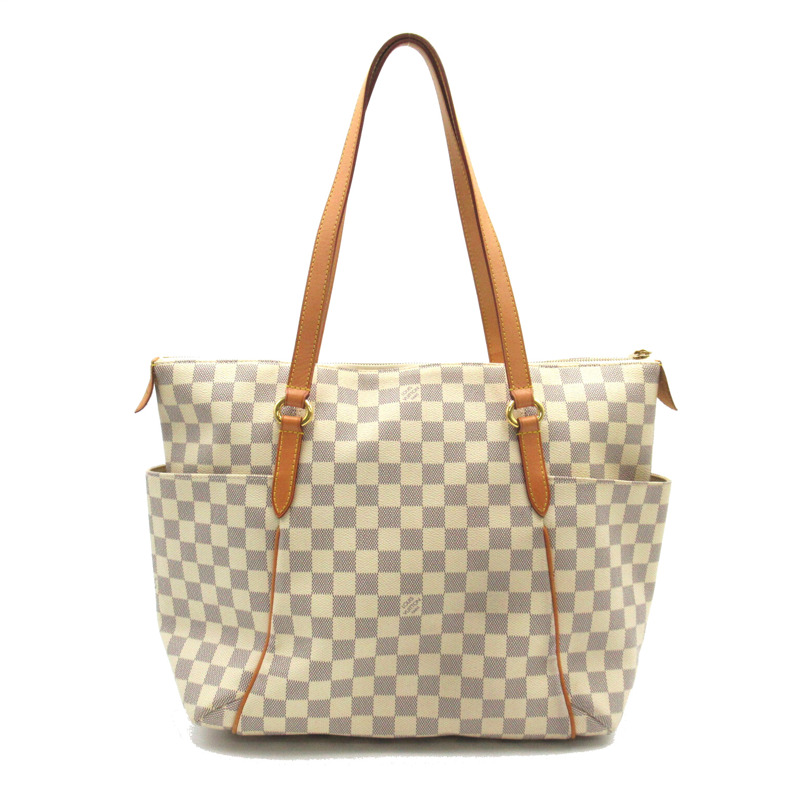 【日本直送】路易威登 Totally MM 手袋 N51262 Damier Azur 帆布象牙色二手女款 LV-1