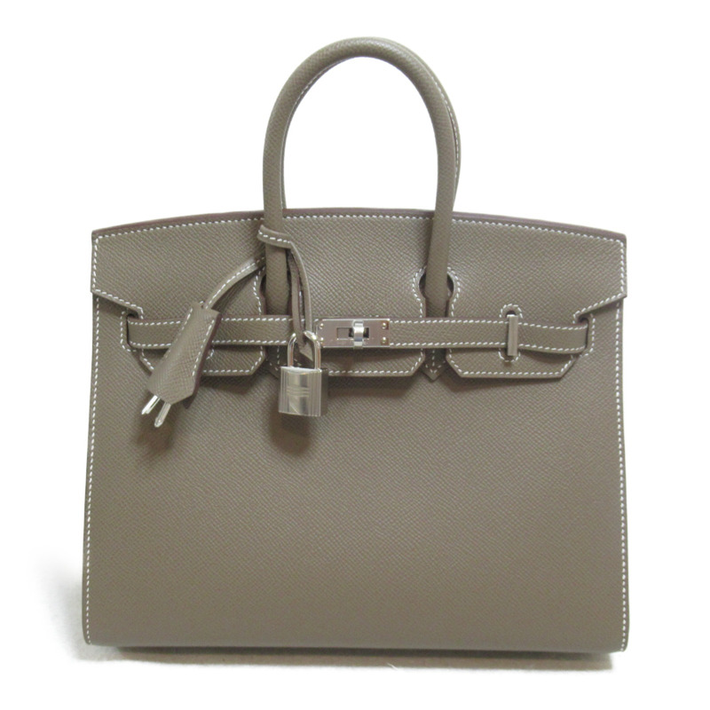 【日本直送】HERMES Birkin 25 serie 手提包 Epsom 皮革 灰色 Etoupe 灰色二手女款 U SHW-0