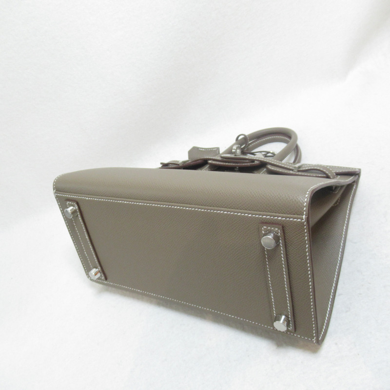 【日本直送】HERMES Birkin 25 serie 手提包 Epsom 皮革 灰色 Etoupe 灰色二手女款 U SHW-3
