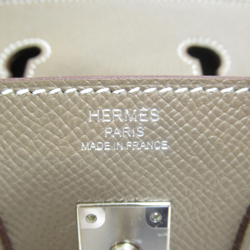 【日本直送】HERMES Birkin 25 serie 手提包 Epsom 皮革 灰色 Etoupe 灰色二手女款 U SHW-5
