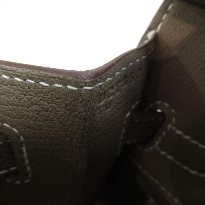 【日本直送】HERMES Birkin 25 serie 手提包 Epsom 皮革 灰色 Etoupe 灰色二手女款 U SHW-6