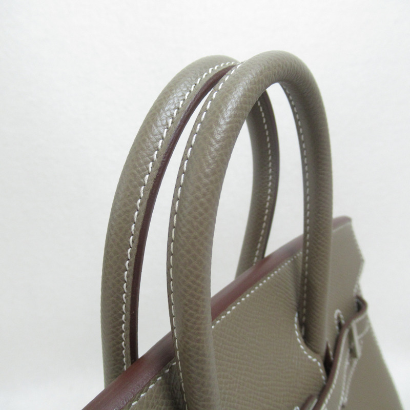 【日本直送】HERMES Birkin 25 serie 手提包 Epsom 皮革 灰色 Etoupe 灰色二手女款 U SHW-9