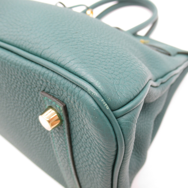 【日本直送】HERMES Birkin 30 手提包 A Togo 皮革 綠色孔雀石 GHW 二手-8