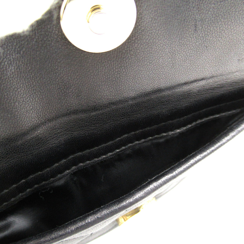 【日本直送】CHANEL 流蘇鏈條單肩包斜背流蘇小羊皮黑 GHW 二手-10