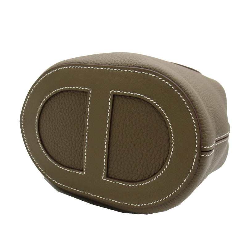 【日本直送】HERMES In the Loop 18 Etoupe 灰色手袋 Clemence Swift 皮革二手女款 B-3