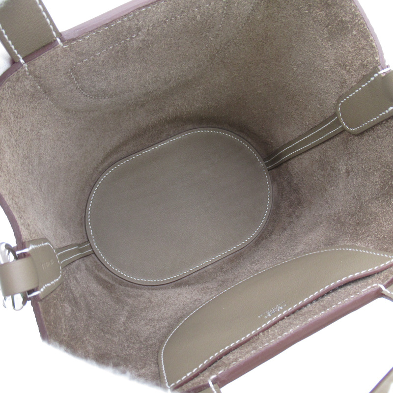 【日本直送】HERMES In the Loop 18 Etoupe 灰色手袋 Clemence Swift 皮革二手女款 B-4