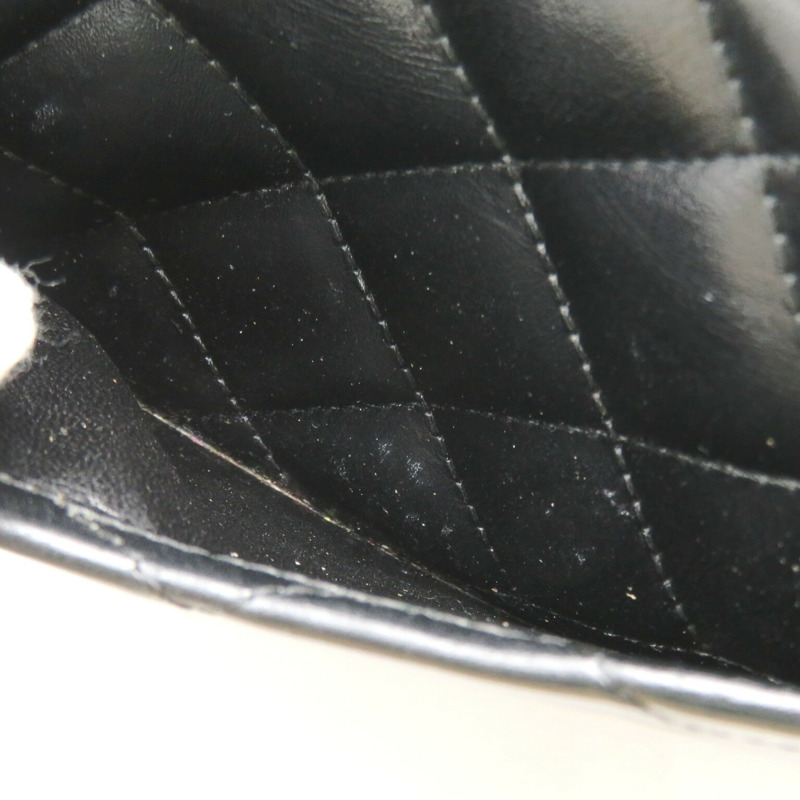 【日本直送】CHANEL Cambon Line 長拉鍊皮夾 A26710 皮革 黑色 二手 女士 CC SHW-12